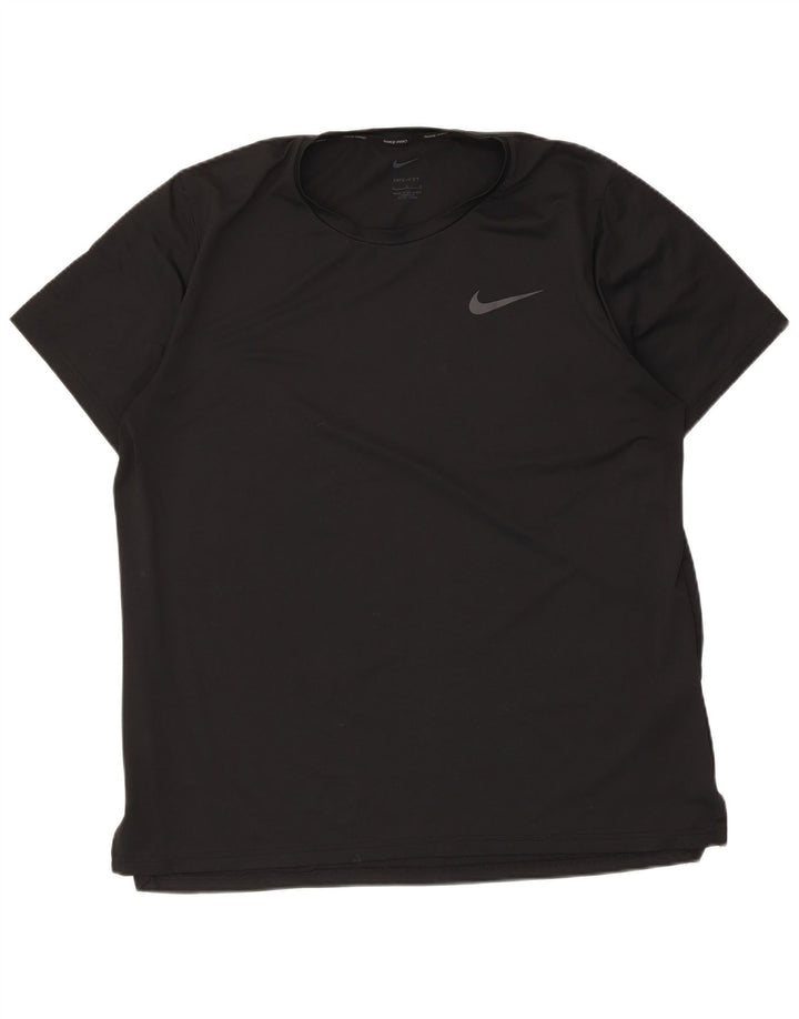 Męski T-shirt Nike Dri Fit, duży, czarny, poliestrowy
