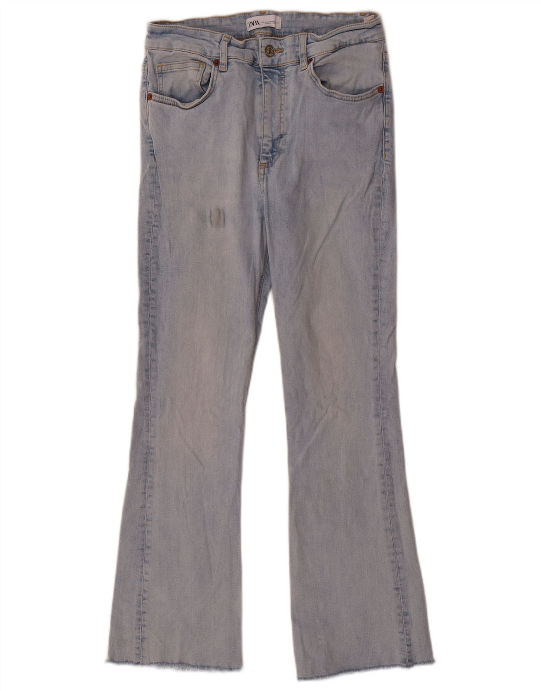 Damskie jeansy rozkloszowane Zara EU 42 Large W32 L27 Niebieskie bawełniane