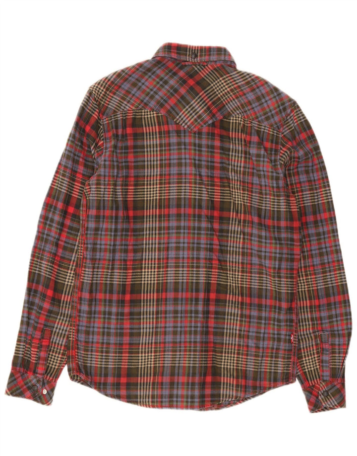 Koszula flanelowa męska Levi's o standardowym kroju, mała, wielokolorowa, bawełniana w kratę