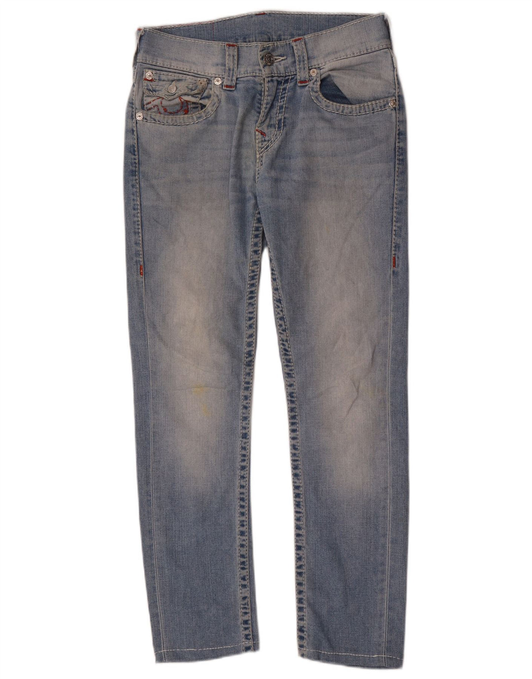 Damskie jeansy slim TRUE RELIGION W30 L29 Niebieskie, bawełniane