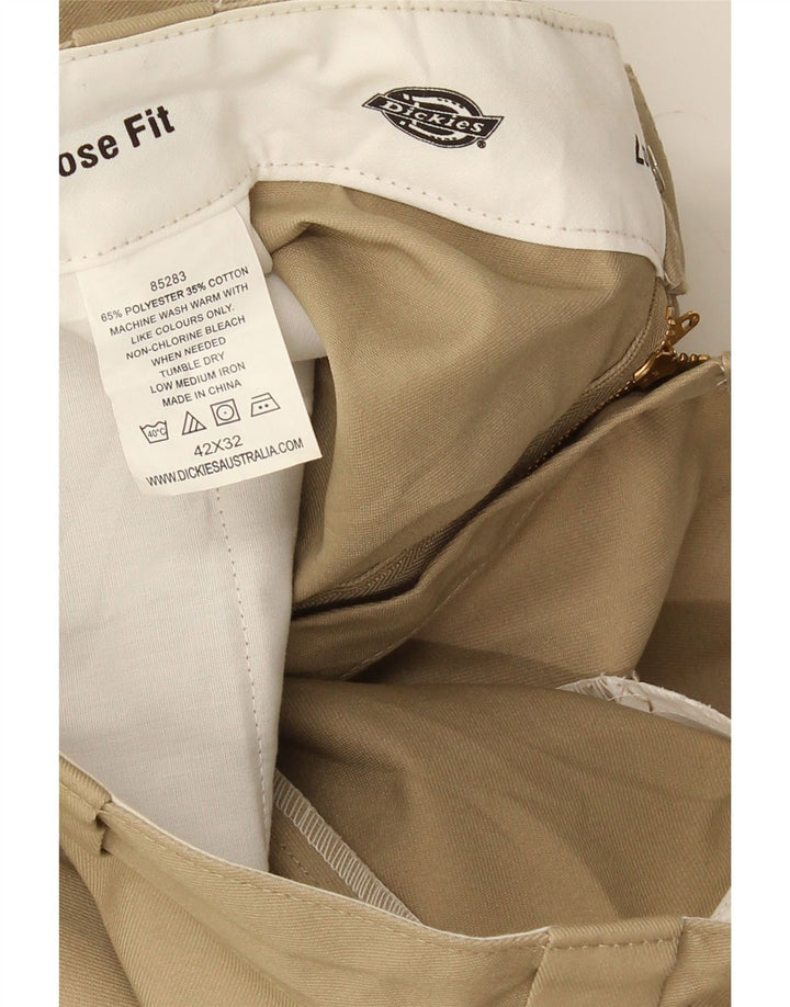 Męskie spodnie cargo Dickies o luźnym kroju W42 L32 Beżowy poliester