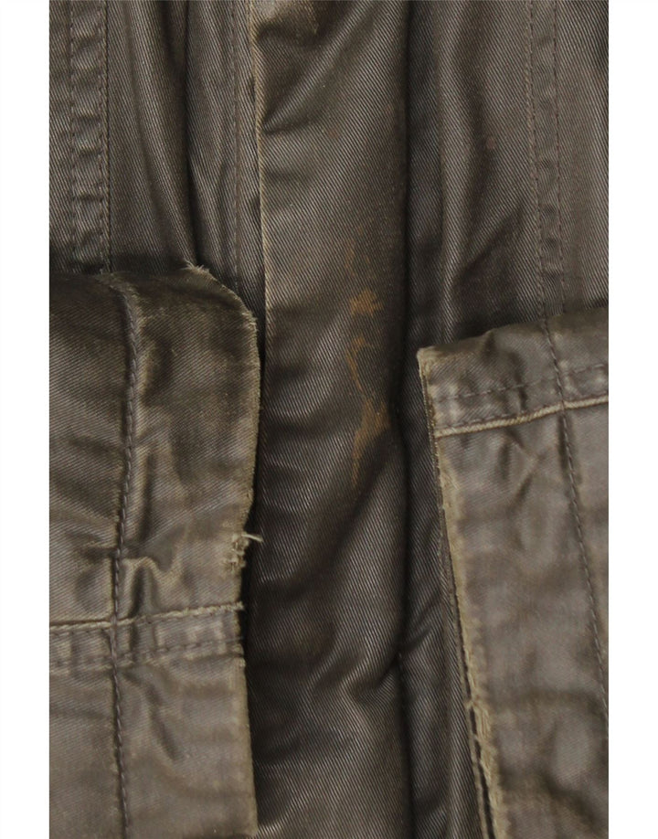 Męska kurtka wojskowa HUGO BOSS IT 50, duża, brązowa, bawełniana