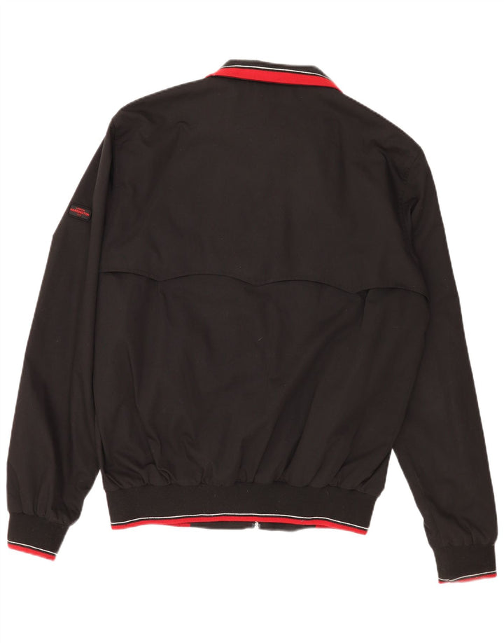 Męska kurtka bomber w stylu vintage UK 44 2XL Czarny poliester Retro