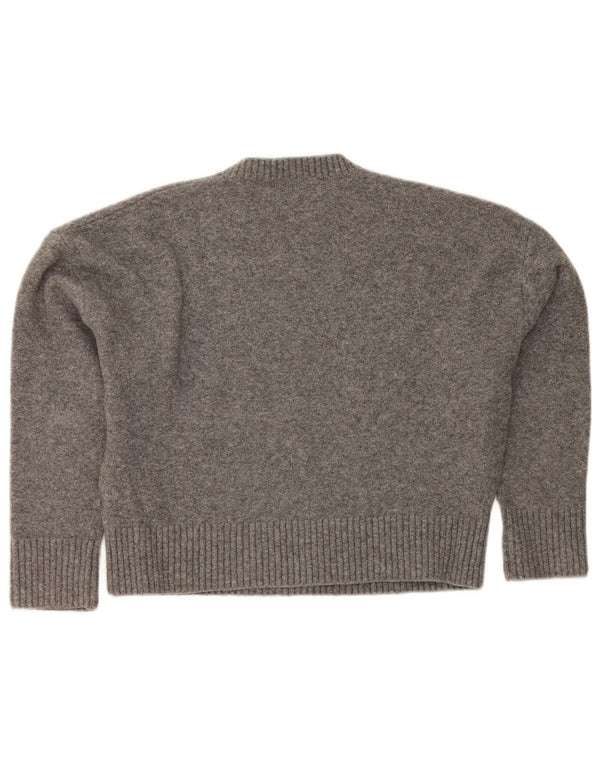 Damski sweter Zara Crop Oversize z okrągłym dekoltem UK 10 Small Grey