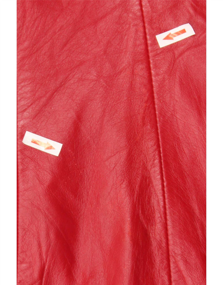 Kurtka skórzana damska vintage UK 24 4XL czerwona