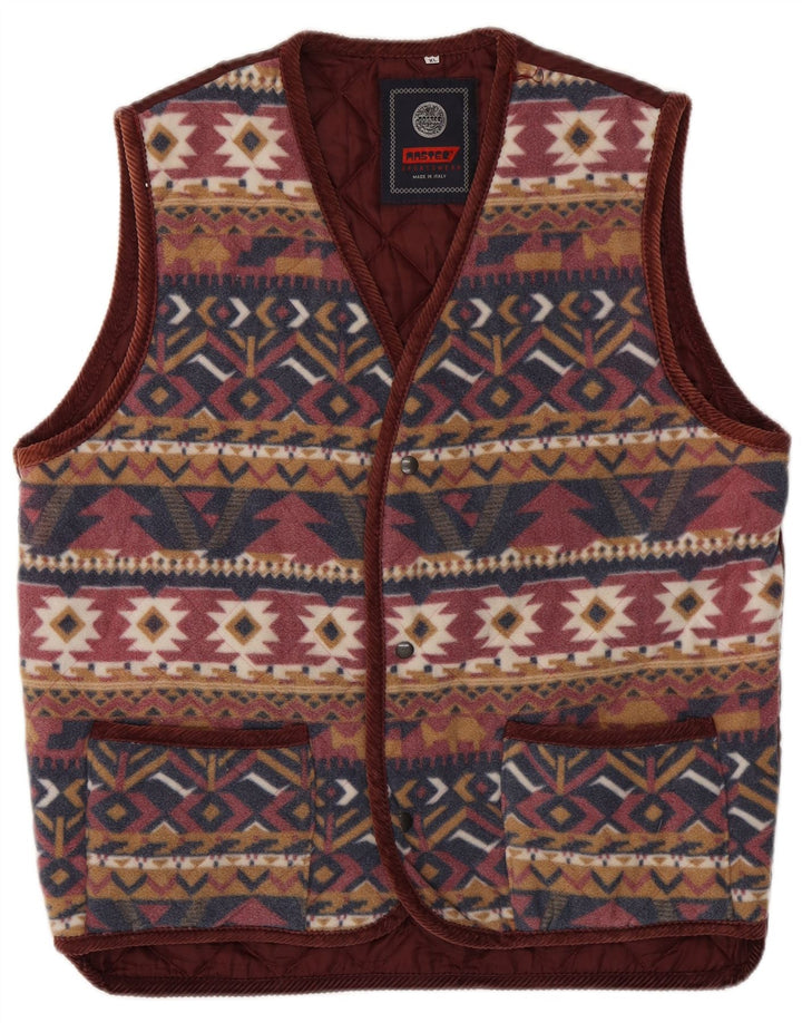 Męska kamizelka polarowa MASTER UK 42 XL, wielokolorowa, poliester Fair Isle