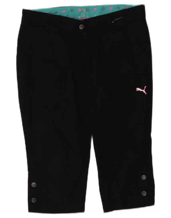 Damskie spodnie Capri z niskim stanem Puma UK 8 Small W30 L17 Czarne