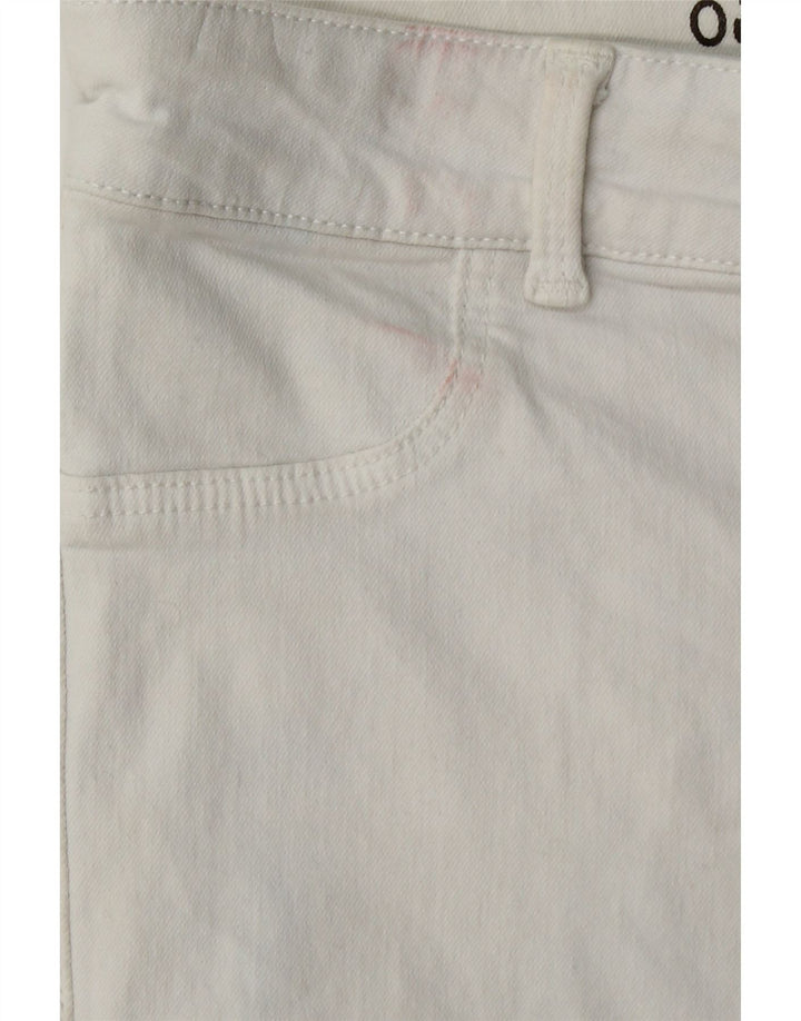 Damskie spodenki jeansowe Oasis UK 12 Medium W28 Biała bawełna