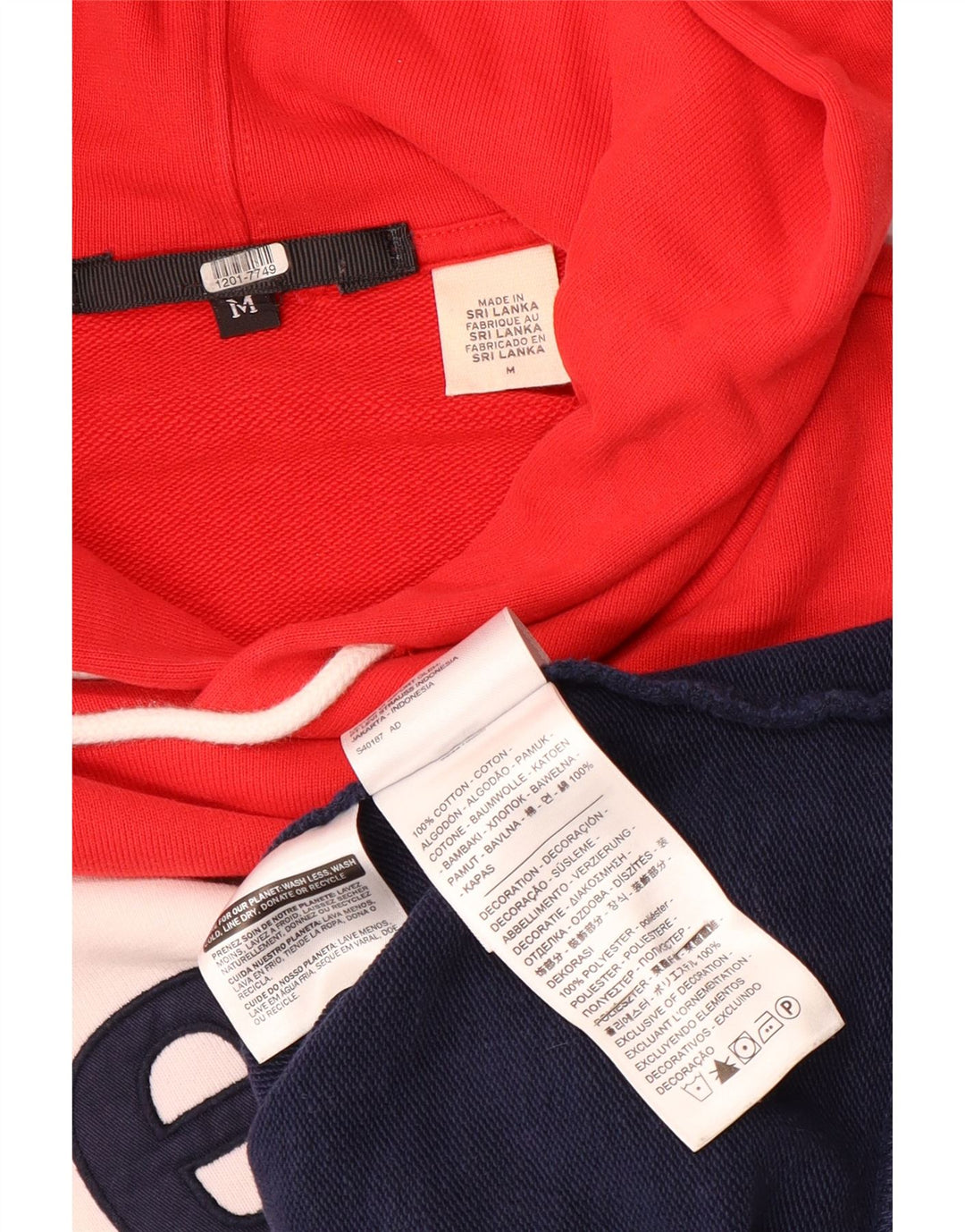 Męski sweter z kapturem i grafiką Levi's, średniej wielkości, wielobarwny, bawełniany blok kolorów