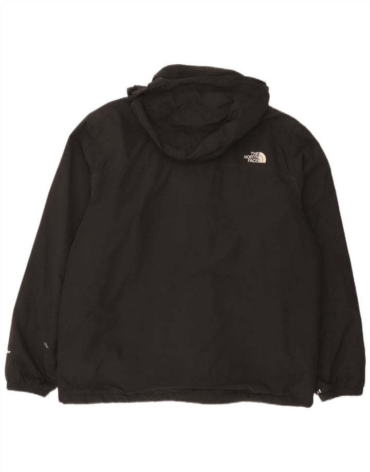 Męska kurtka wiatrówka z kapturem The North Face UK 40, duża, czarna, poliestrowa