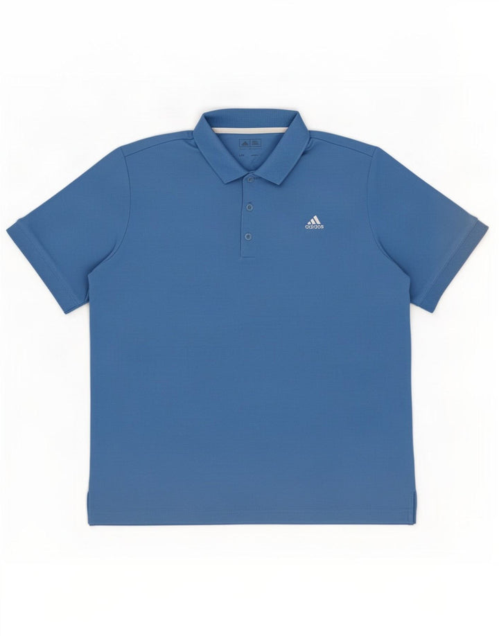 Męska koszulka polo Adidas, duża niebieska