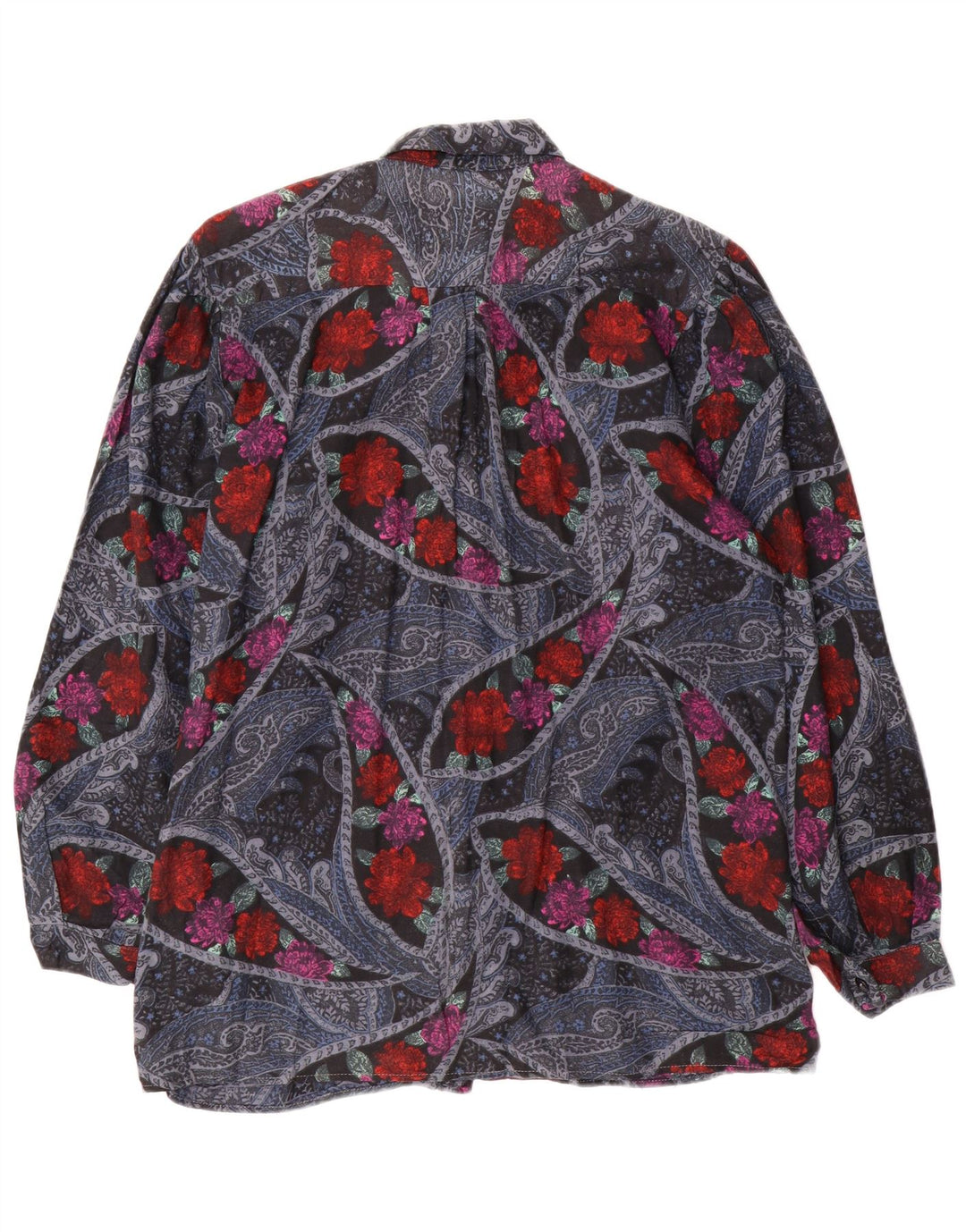 Koszula damska VINTAGE UK 16, duża, wielokolorowa w kwiaty