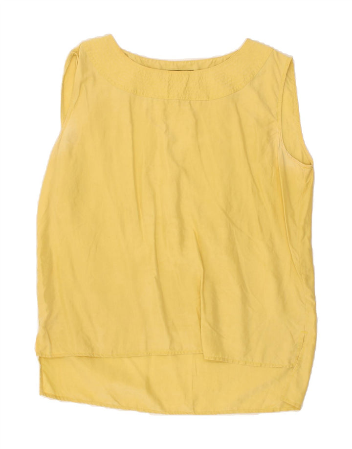 PENNY BLACK Womens Sleeveless Blouse Top UK 14 Medium Yellow Vintage Penny Black and Second-Hand Penny Black from Messina Hembry 