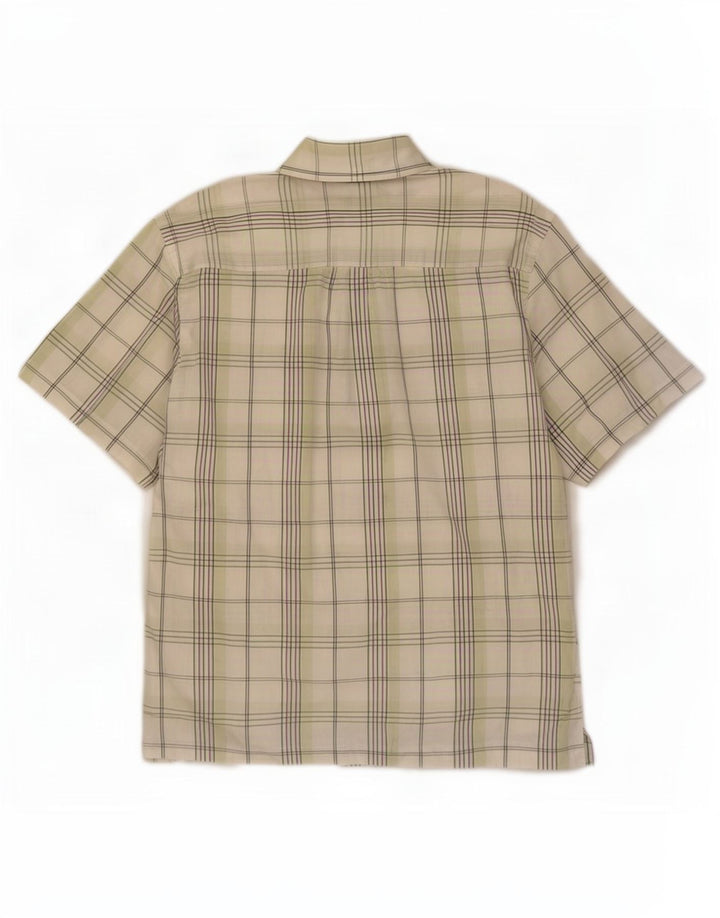 Męska koszula z krótkim rękawem Ben Sherman, duża, bawełniana w zieloną kratkę