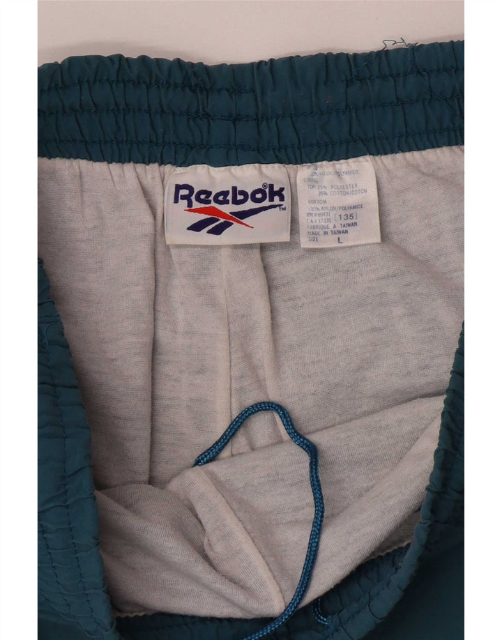 Męskie spodnie dresowe Reebok Joggers, duże, niebieskie, nylonowe