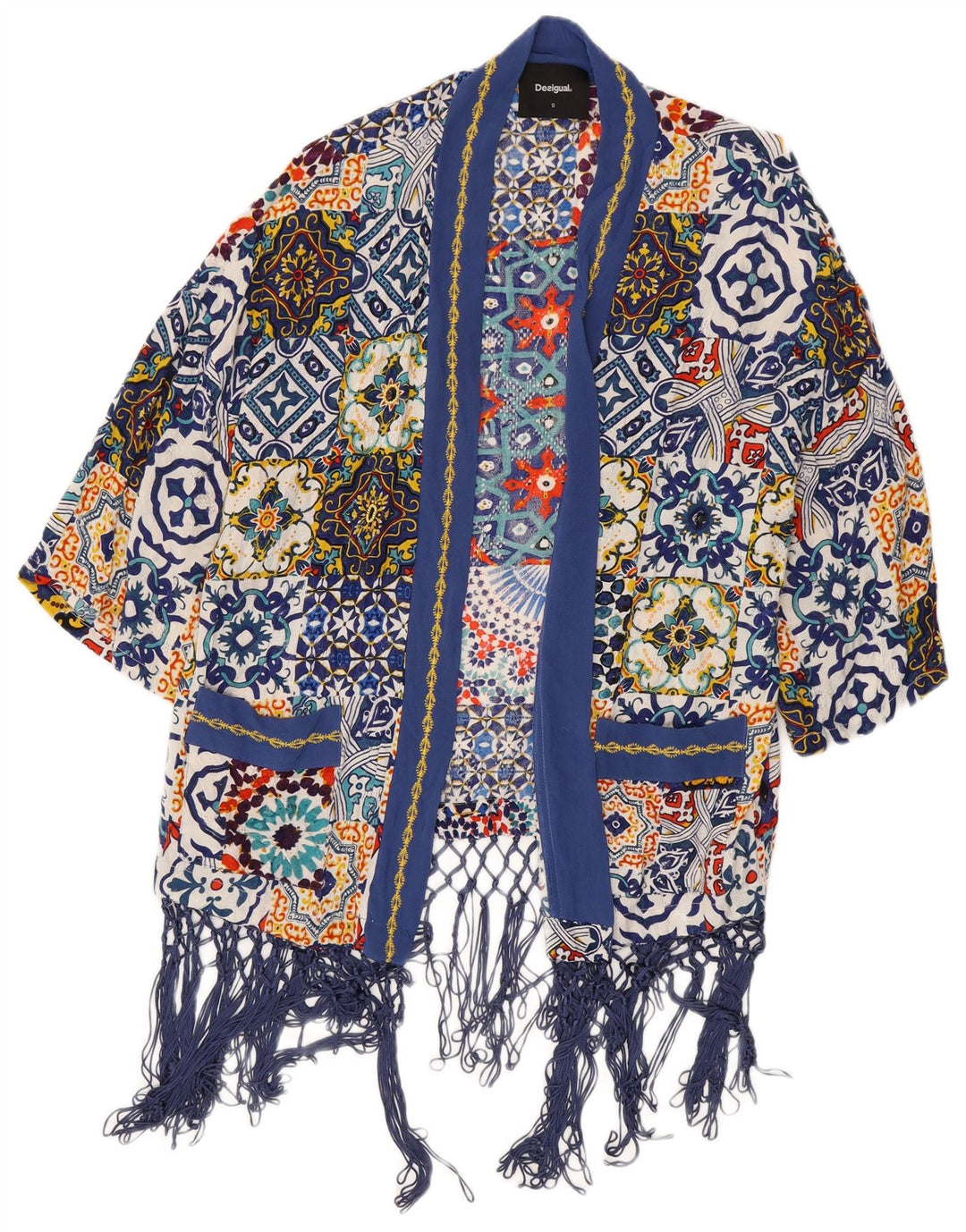 Damski kardigan oversize Desigual Top UK 10 Small, wielobarwna wiskoza