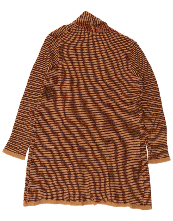 Sweter damski Zara z otwartym kardiganem UK 16, duże brązowe paski