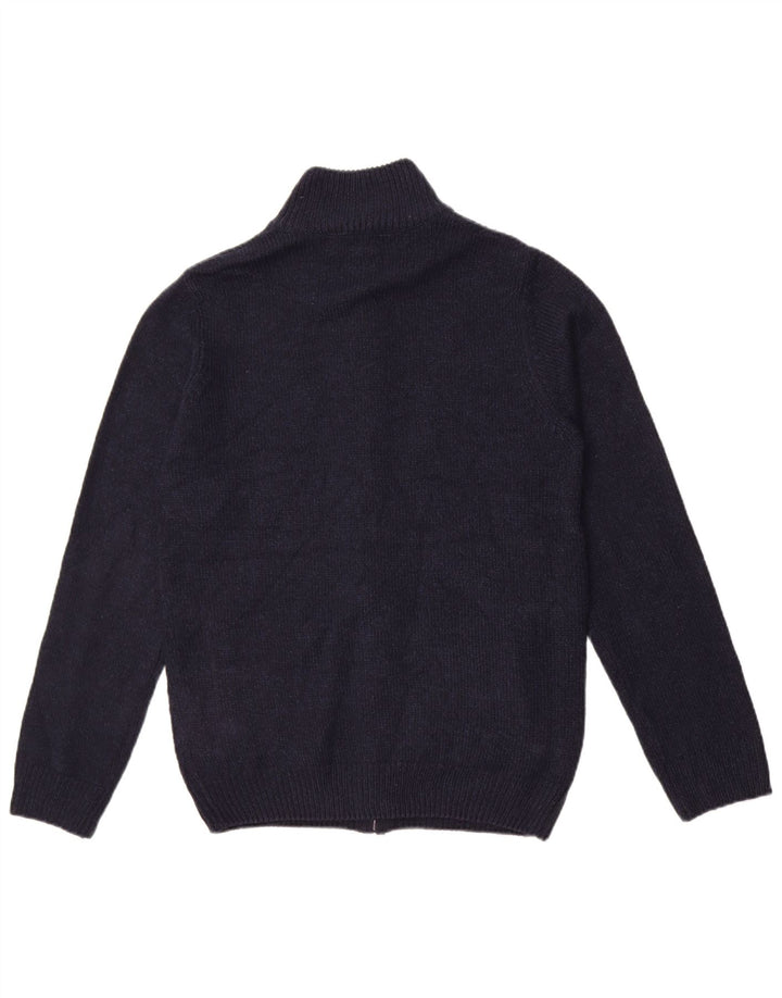 Marks & Spencer Męski sweter rozpinany, mały, granatowy, akrylowy