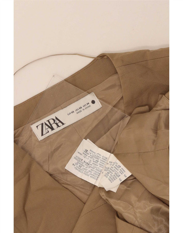 Kamizelka damska Zara UK 6 XS Beżowy poliester
