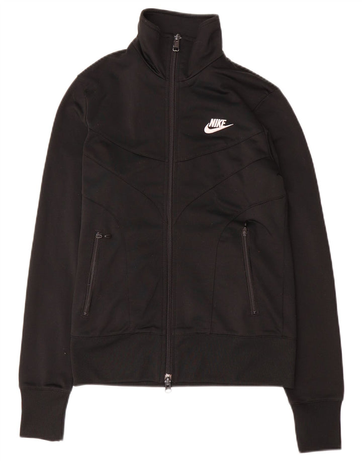 Damska kurtka dresowa Nike UK 8/10, mała, czarna, poliestrowa