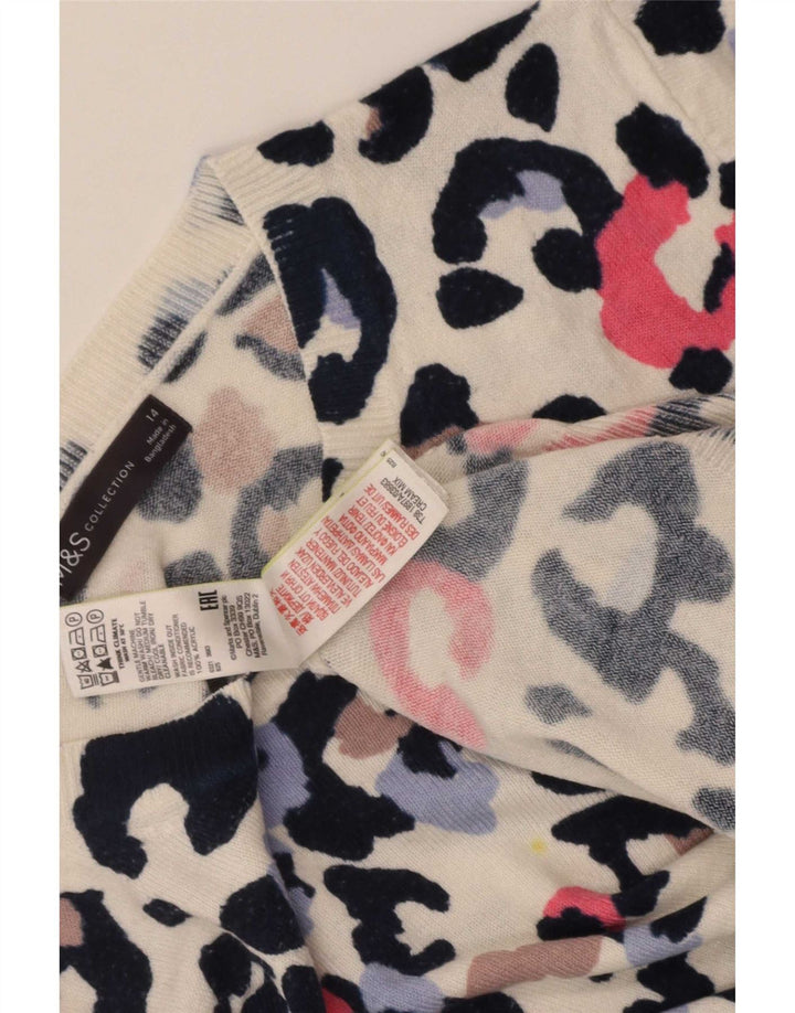 Marks & Spencer Damski sweter z okrągłym dekoltem, UK 14, duży, wielokolorowy