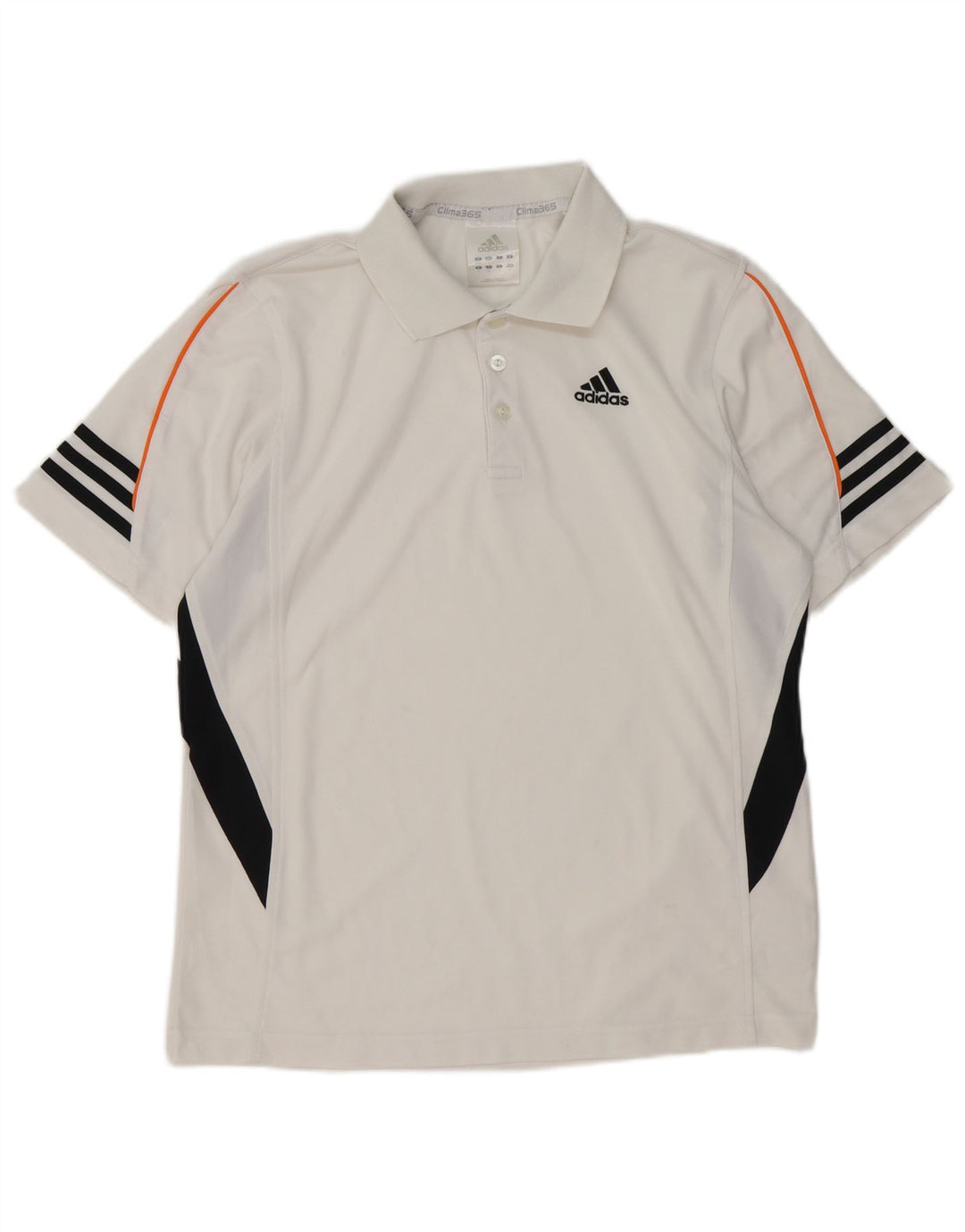 ADIDAS Mens Climalite Polo Shirt UK 36/38 Small White Polyester