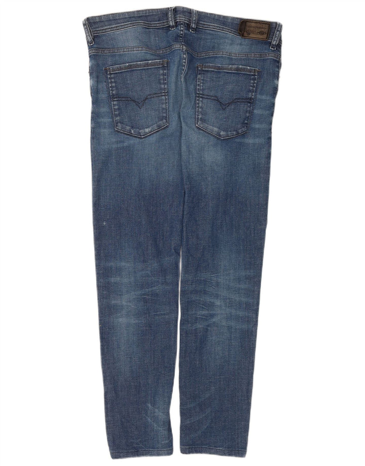 Diesel Męskie Thanaz Slim Jeans W34 L30 Niebieskie bawełniane