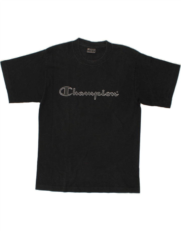 CHAMPION Mens Graphic T-Shirt Top Small Black Vintage Champion and Second-Hand Champion from Messina Hembry 