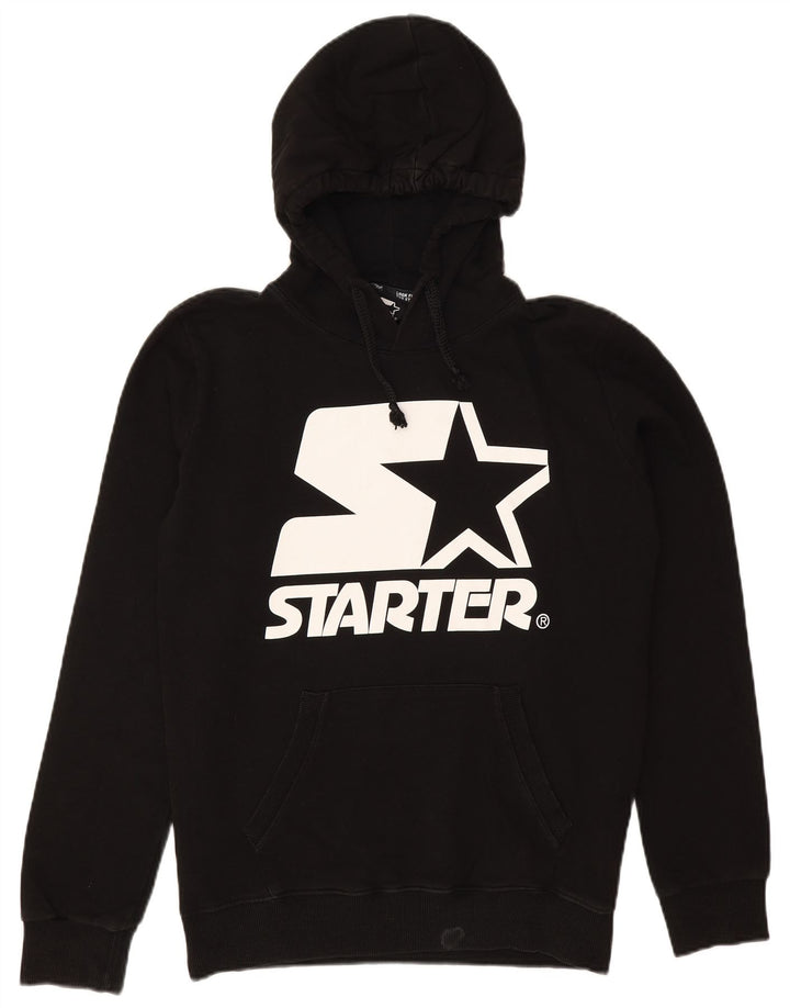 Męski sweter z kapturem i grafiką Starter, średni czarny