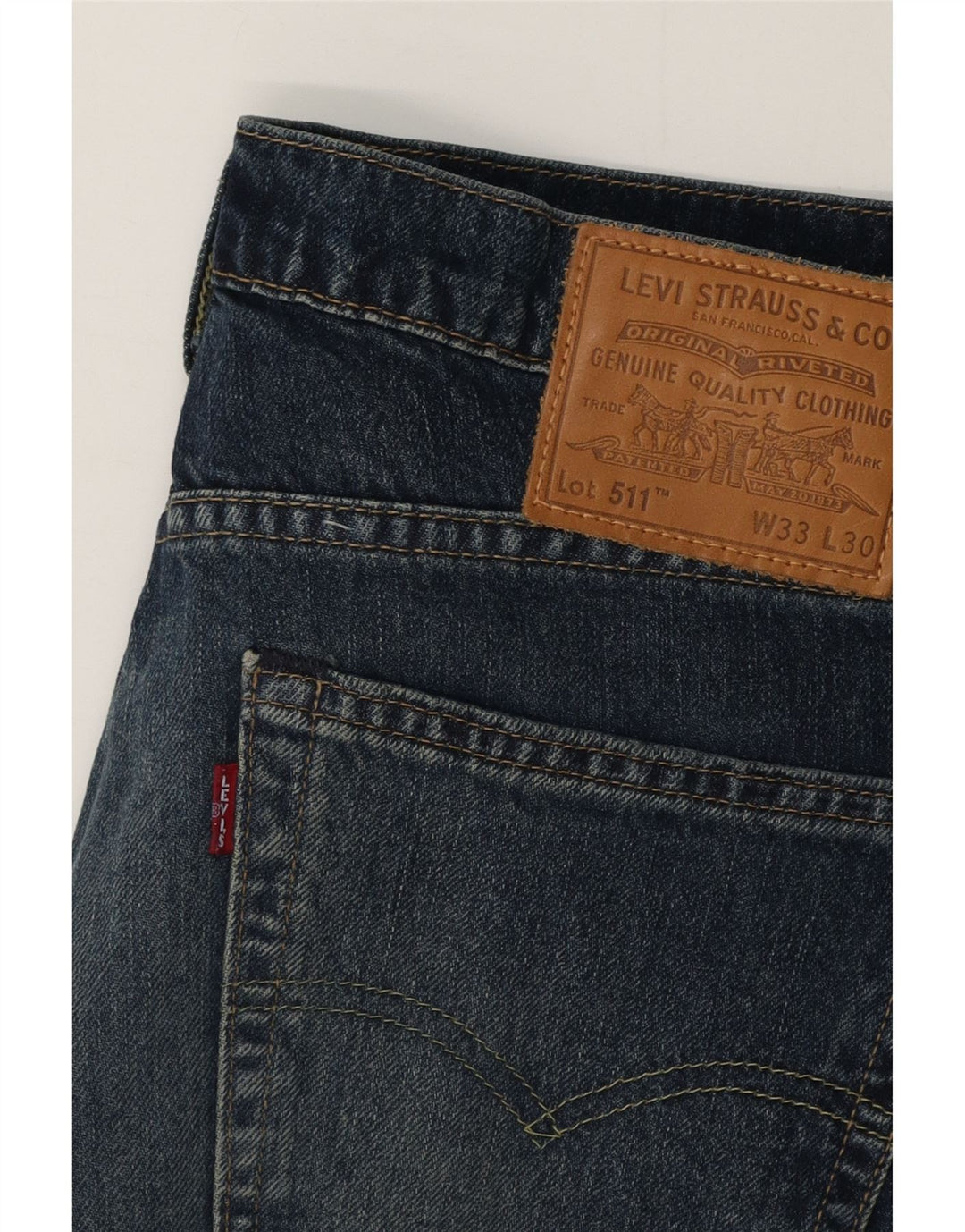 Męskie jeansy Levi's 511 Slim W33 L28 Niebieska bawełna
