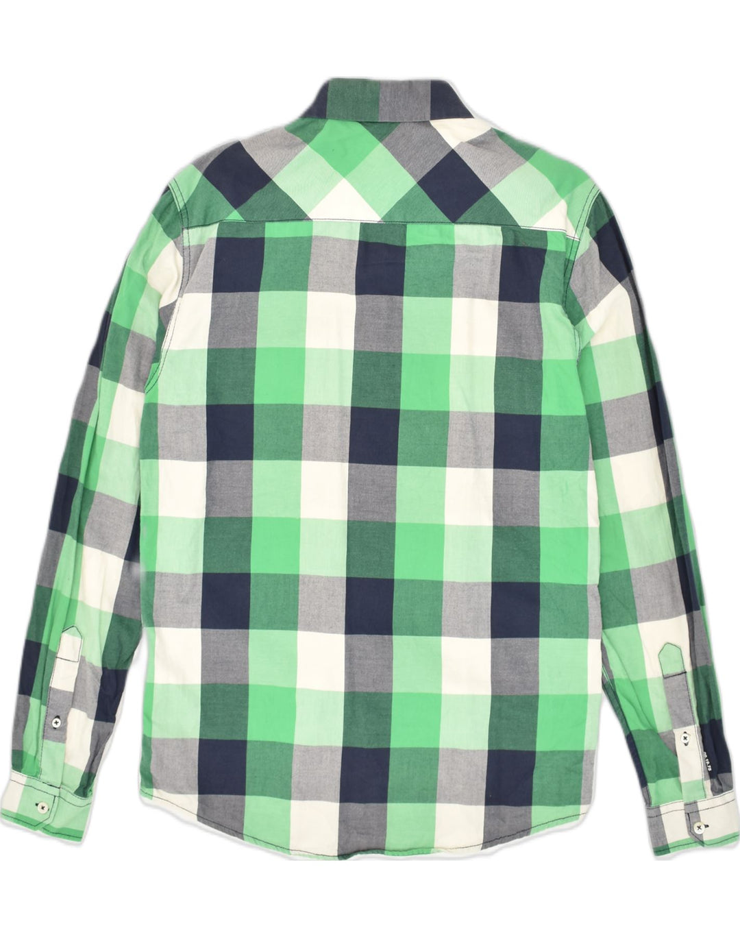 Koszula męska JACK & JONES, bawełniana w średnią zieloną kratkę