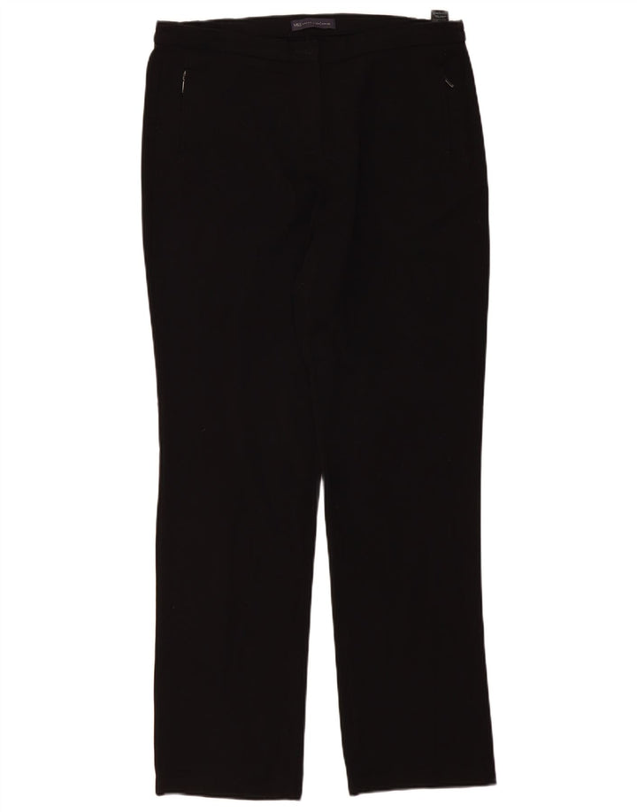 Damskie spodnie codzienne Marks & Spencer UK 14 Large W34 L32 Czarny poliester