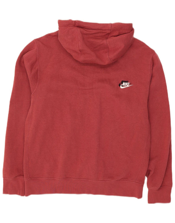 Męski sweter z kapturem Nike, średnio czerwony, bawełniany