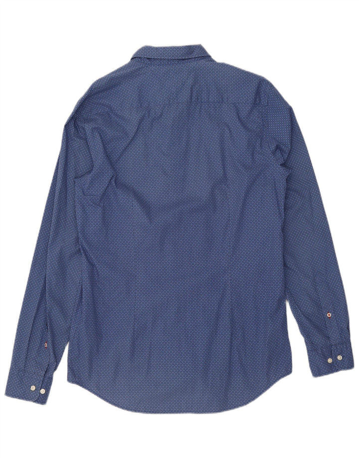 Męska koszula slim fit TOMMY HILFIGER, duża niebieska, geometryczna bawełna