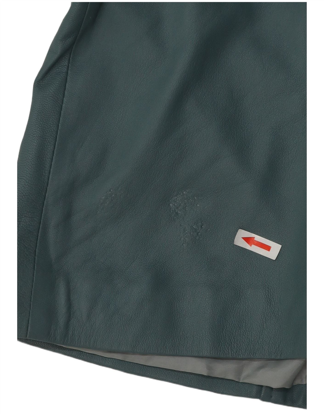 Via Appia Damski płaszcz skórzany oversize UK 14 w kolorze średniej niebieskiej skóry