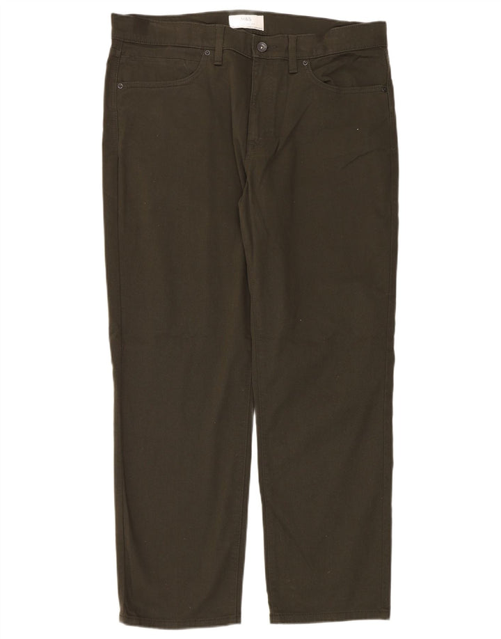 Marks & Spencer Męskie proste dżinsy W36 L29, bawełna khaki