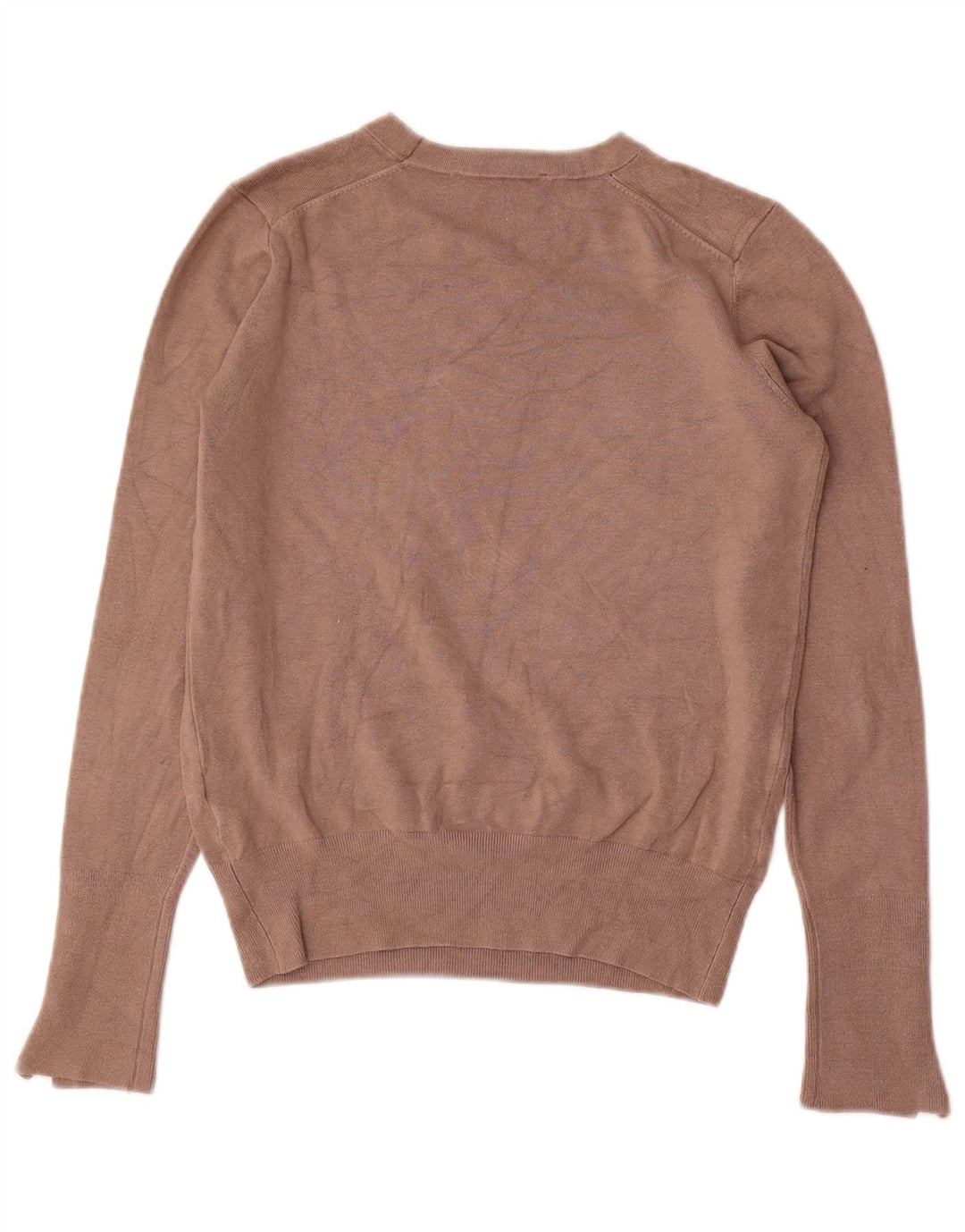Damski sweter z okrągłym dekoltem Zara UK 12 Średni brązowy wiskoza