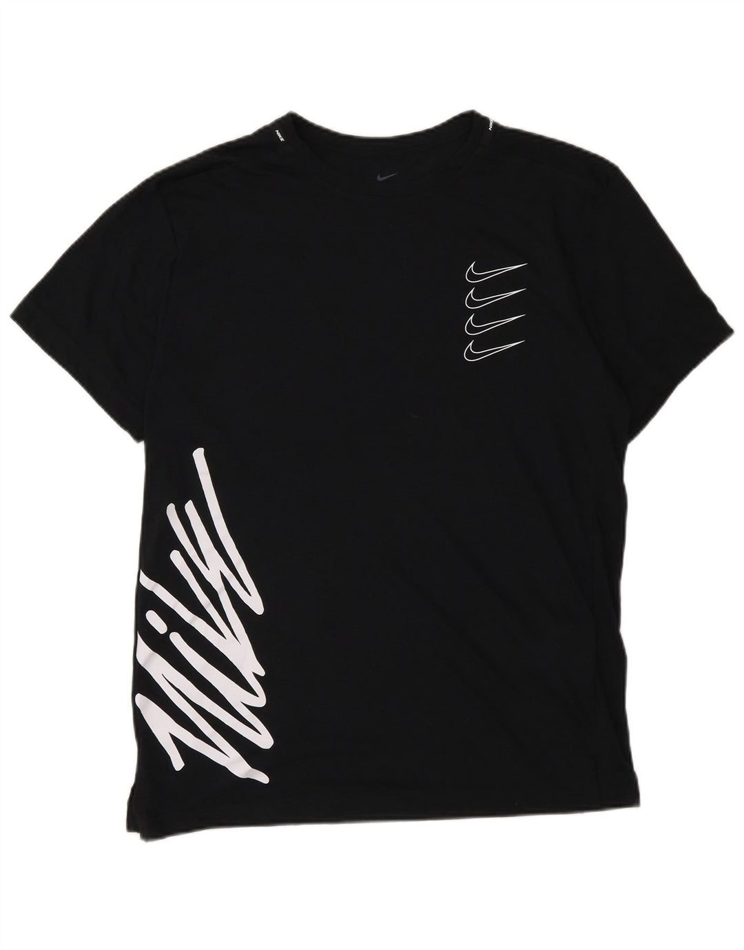 Męski T-shirt z grafiką Nike Dri Fit Standard Fit, mały, czarny poliester