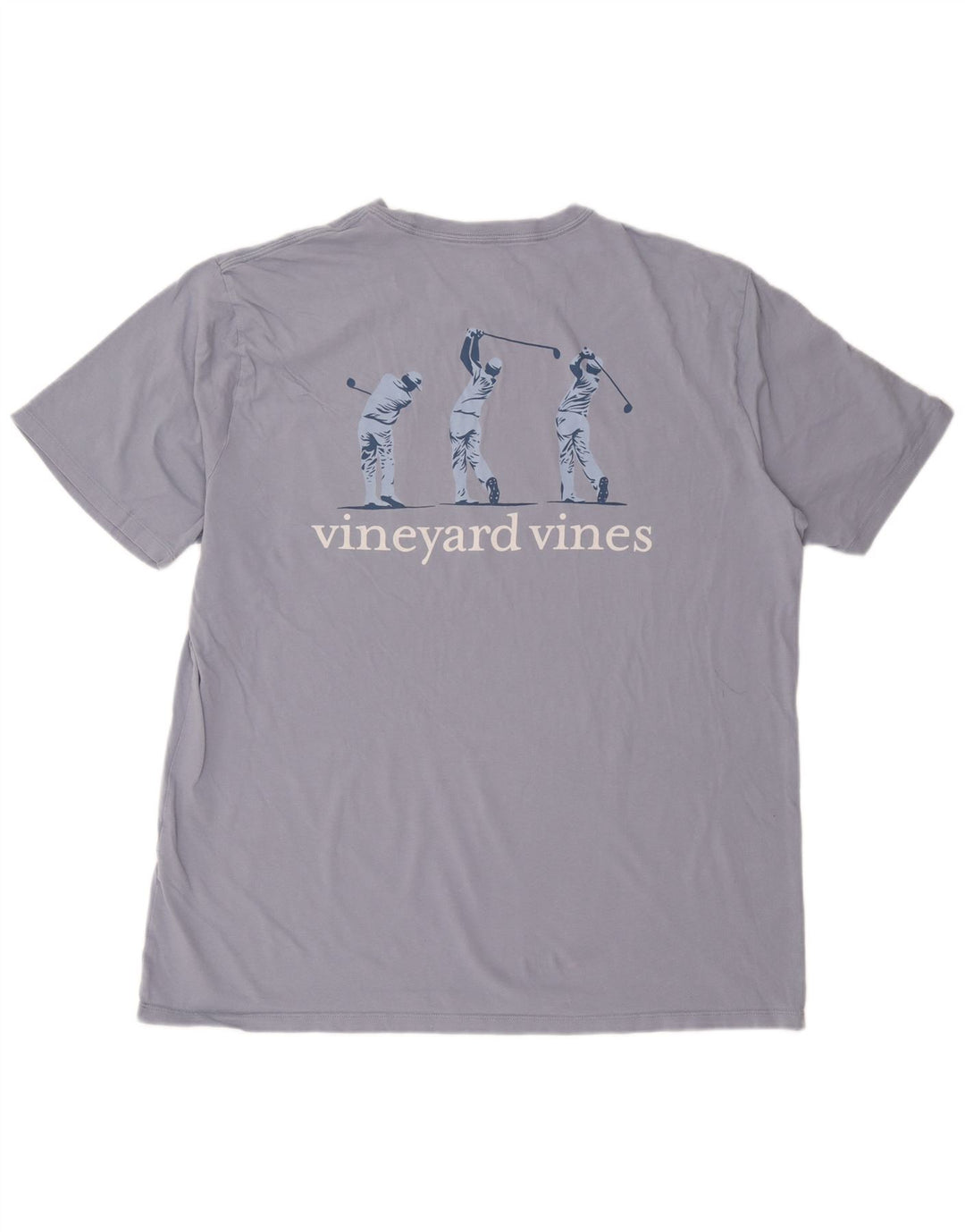 Męska koszulka z grafiką Vineyard Vines, top XL, fioletowa bawełna