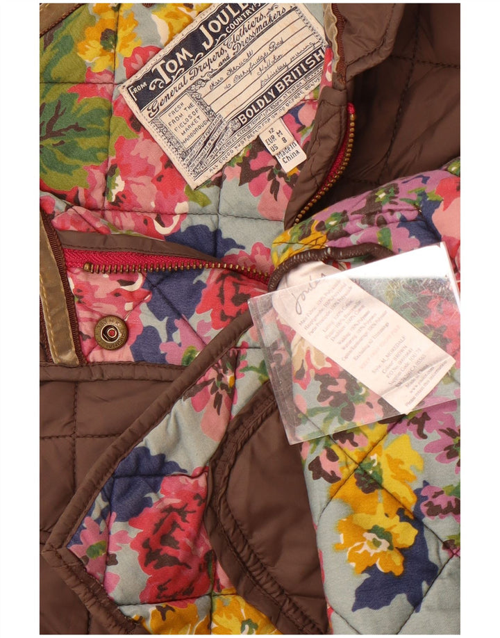 Damska pikowana kurtka Joules UK 12, średnia szara bawełna