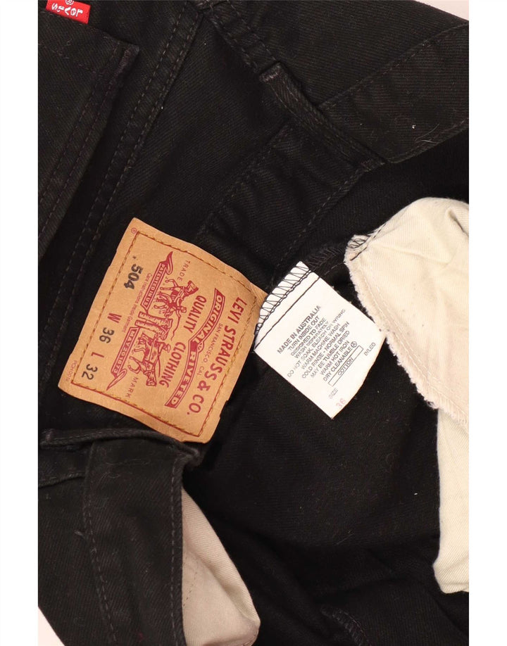 Męskie jeansy Levi's 504 Straight W36 L32 Czarne