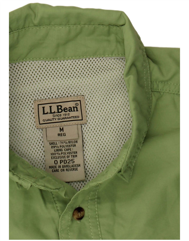 Koszula męska z krótkim rękawem L.L.BEAN, średni zielony nylon