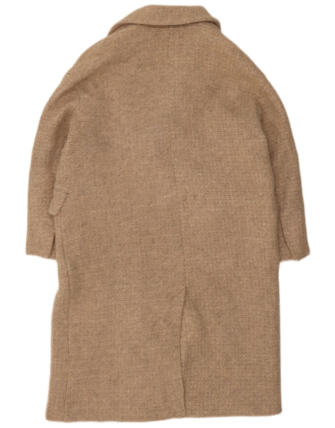 Dwurzędowy płaszcz damski Zara UK 42 XL Beżowa wełna
