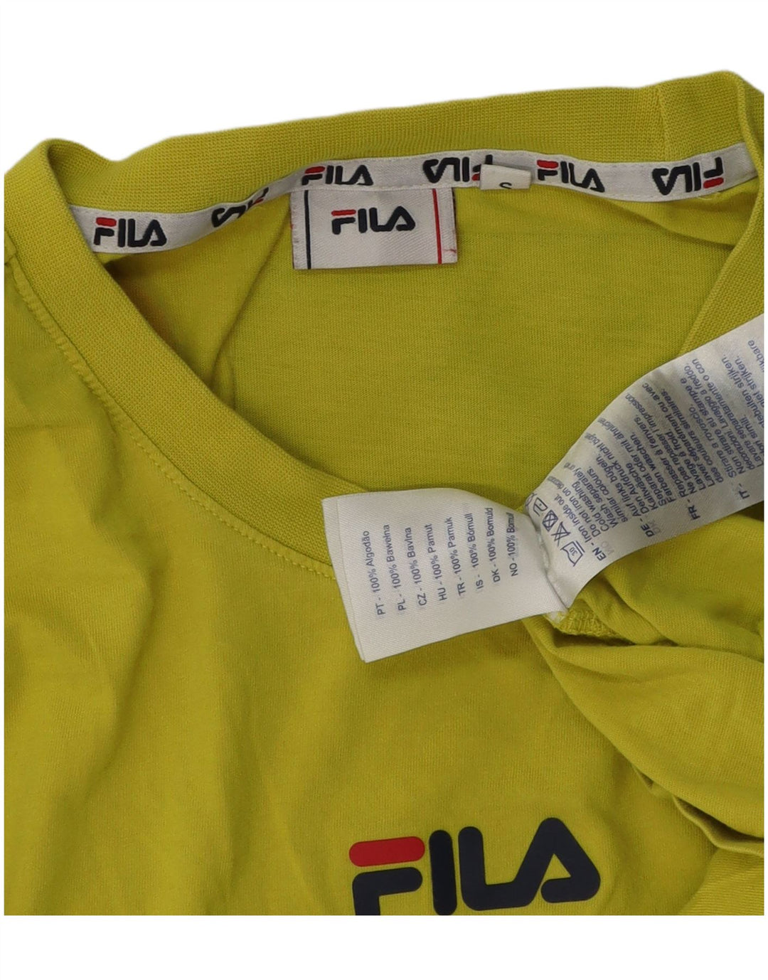Męski T-shirt z grafiką Fila, mały, zielony, bawełniany
