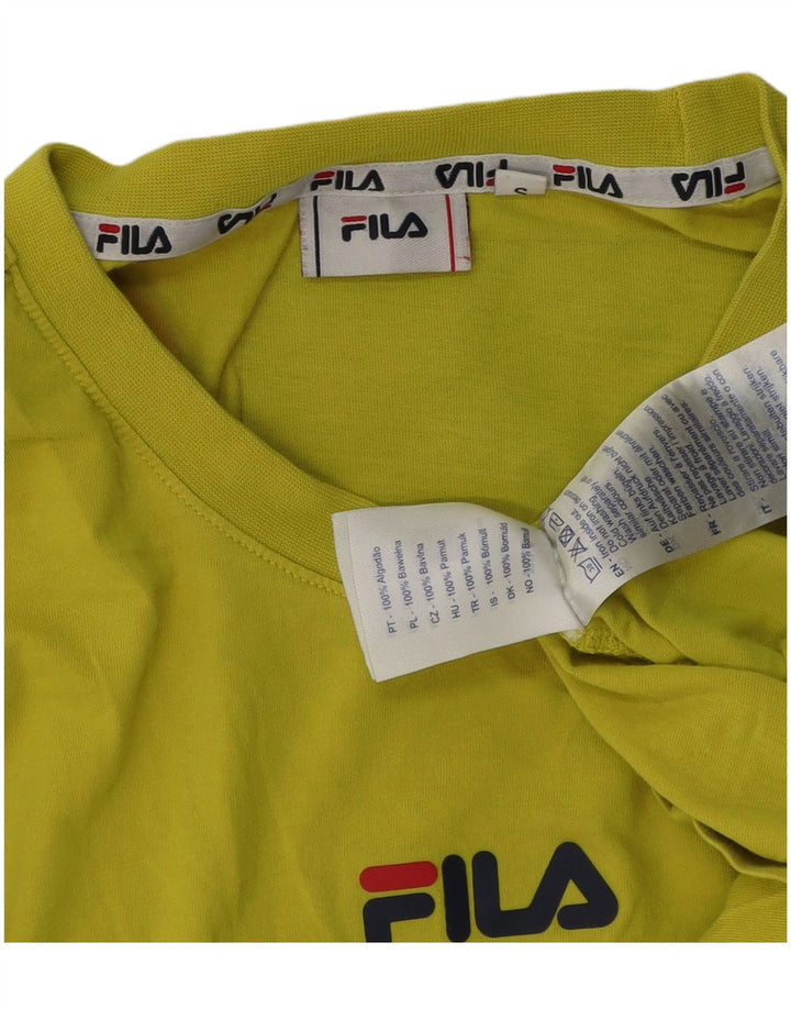 Męski T-shirt z grafiką Fila, mały, zielony, bawełniany