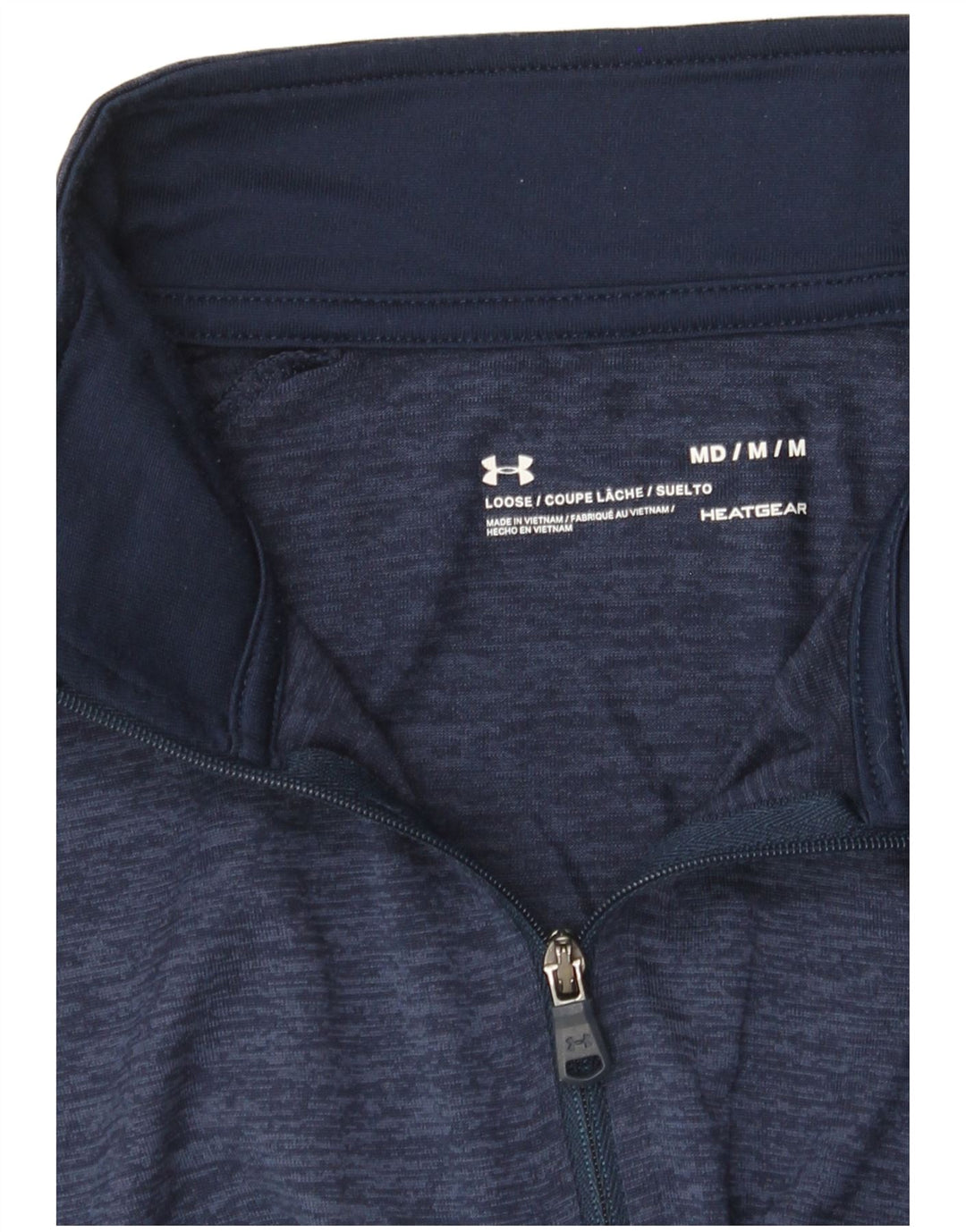Męski dres Under Armour Heat Gear z pulowerem, średni, granatowy, nakrapiany