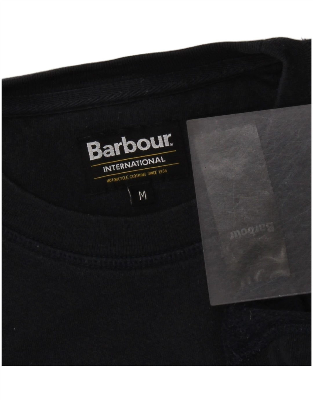 Męska bluza z grafiką BARBOUR, średnia, granatowa, bawełniana