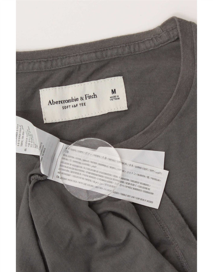 T-shirt męski Abercrombie & Fitch, średnioszary, bawełniany