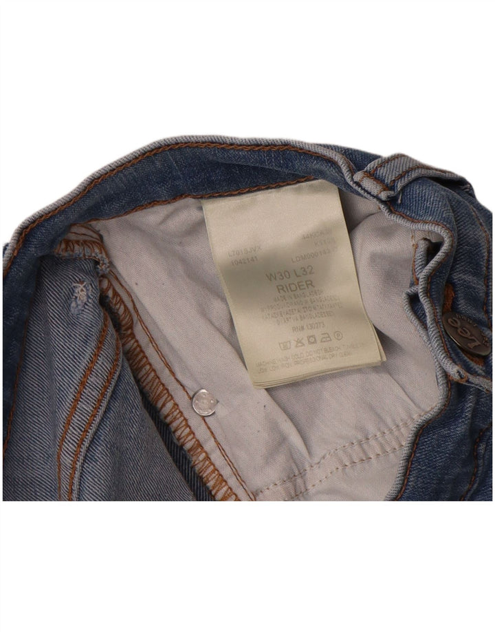Damskie jeansy Lee Rider Slim W30 L32 Niebieskie bawełniane