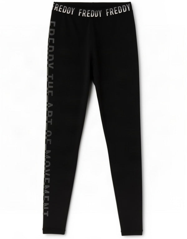 Freddy Damskie legginsy graficzne UK 8 Small Black Poliester